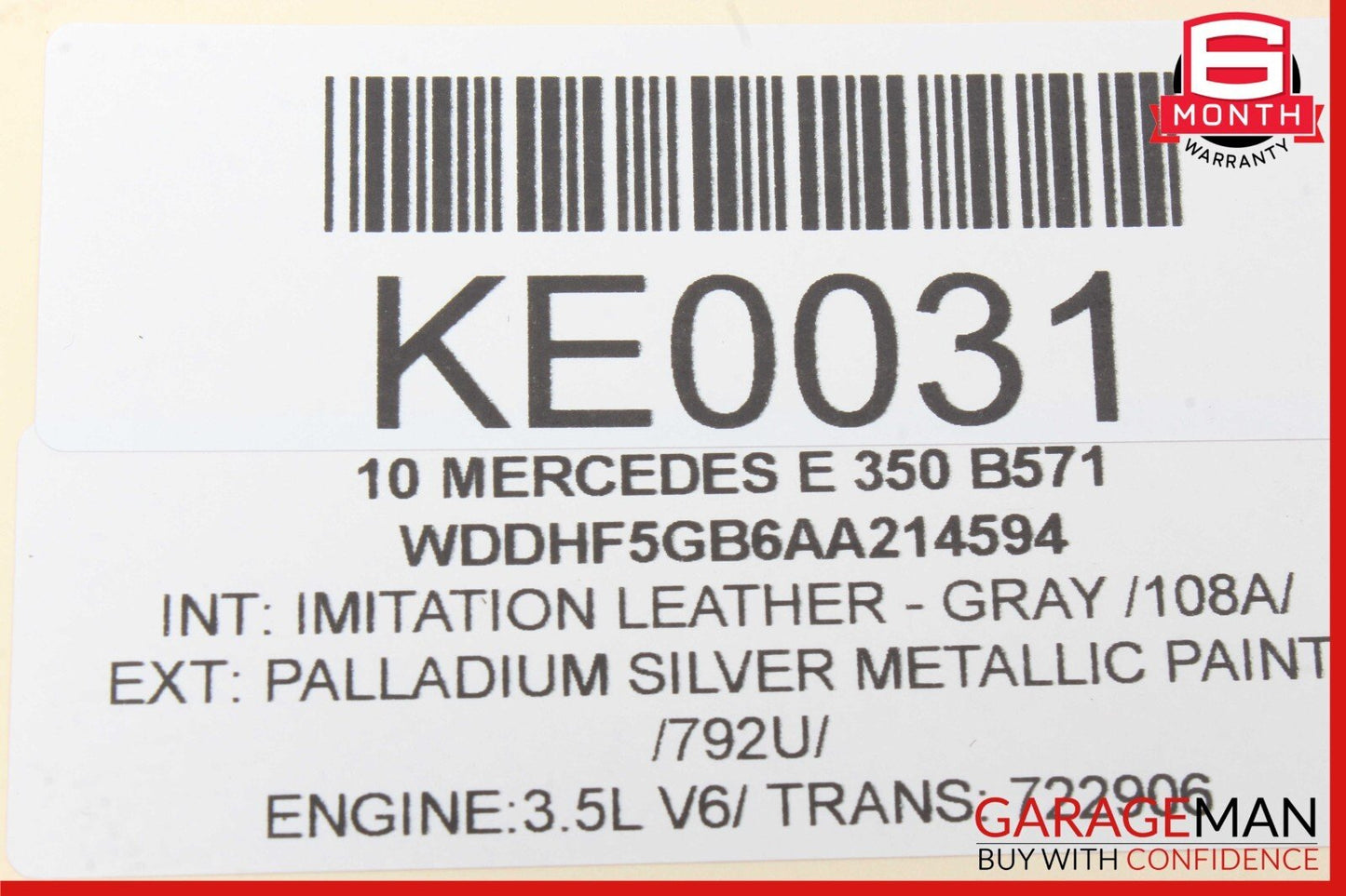 08-18 Mercedes CLS500 E350 Trunk Lid Latch Lock Actuator w/ Cylinder Lock Assy