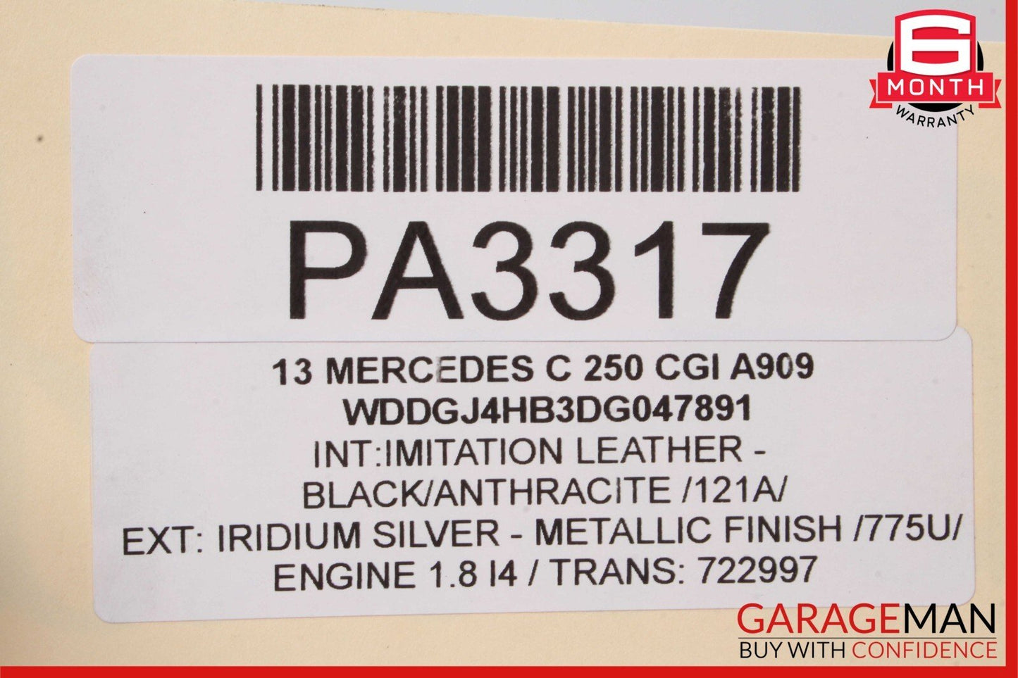 12-15 Mercedes C250 SLK250 1.8 Inter Intercooler Air Cooler Radiator OEM