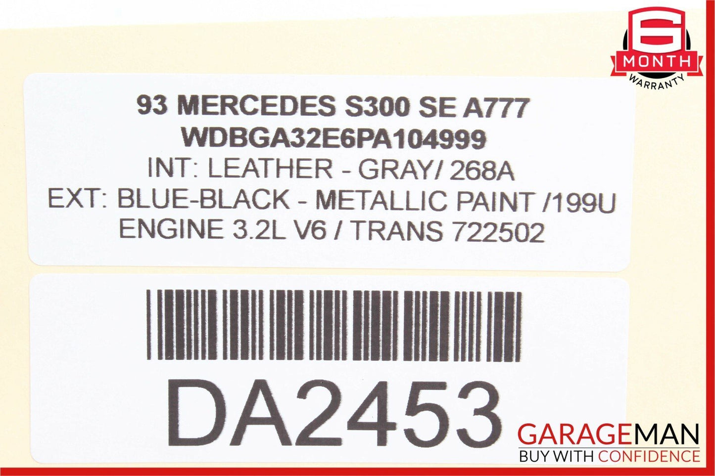 91-93 Mercedes W140 S300SE 500SEC Under Hood VDO Computer Control Module Unit