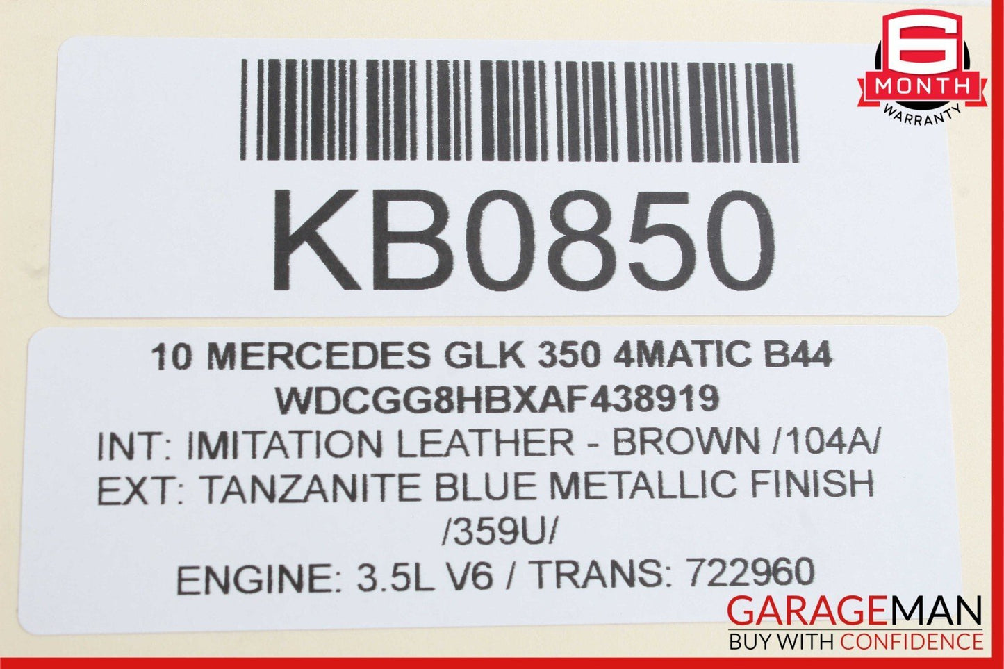 09-15 Mercedes X204 GLK350 Rear Left / Right Side Upper Rearward Control Arm OEM