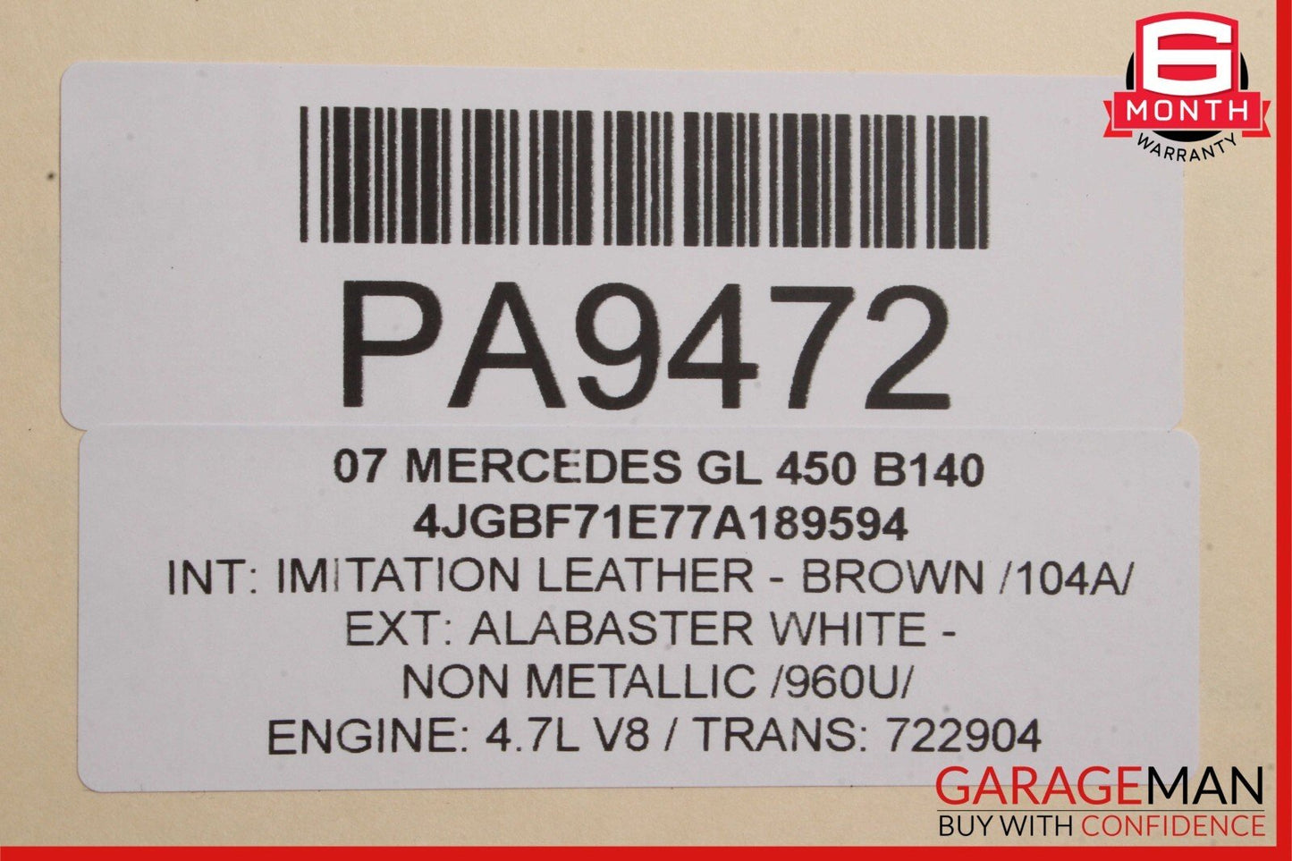 06-12 Mercedes X164 GL450 R350 ML350 Transmission Transfer Case Gear Box OEM
