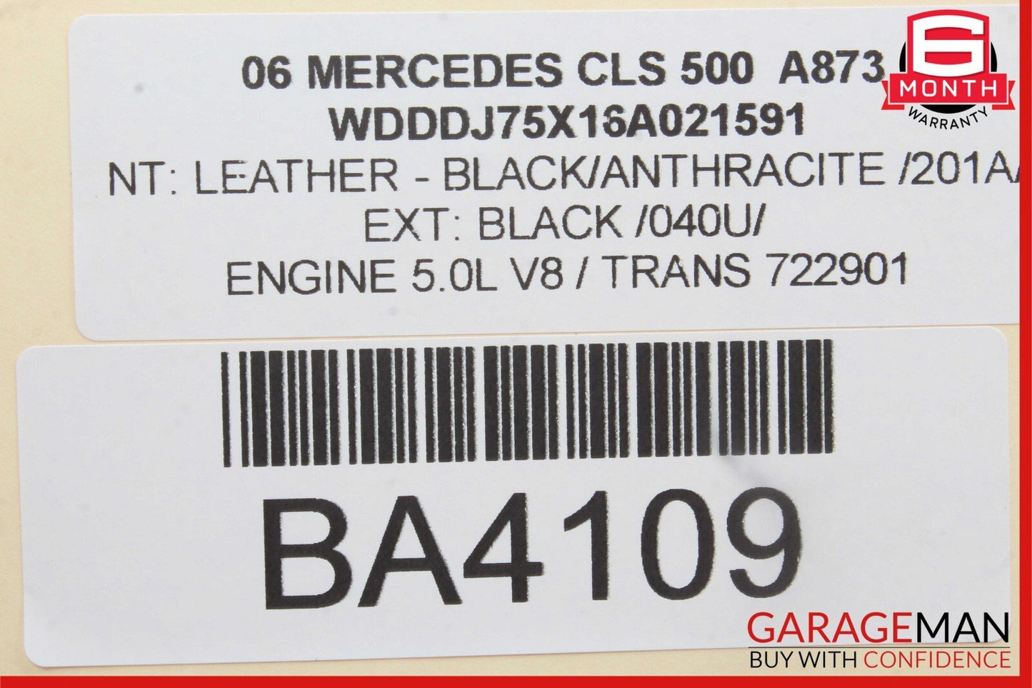 06-11 Mercedes W219 CLS500 CLS550 Front Overhead Dome Light Sunroof Switch Gray