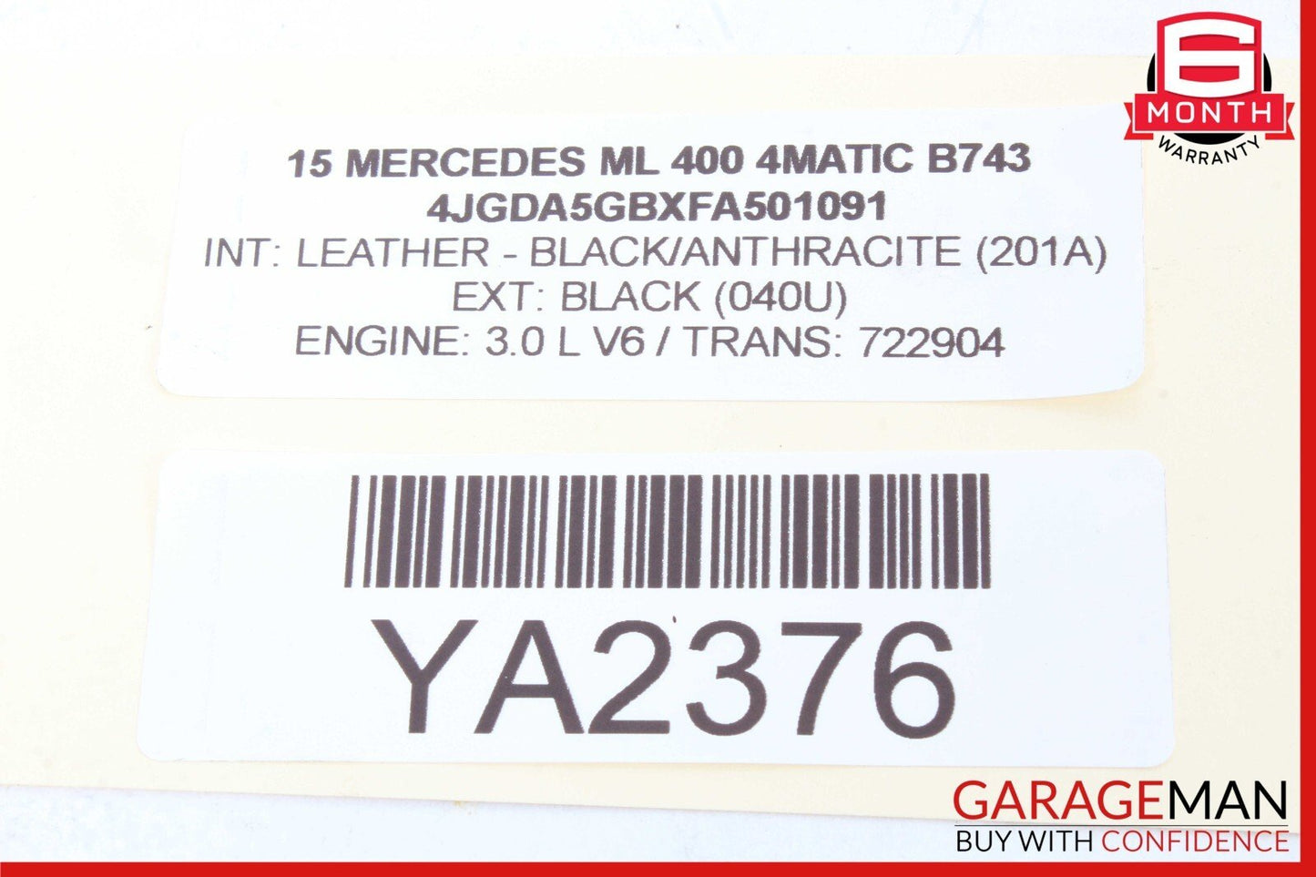 14-20 Mercedes W166 ML400 E400 CLS400 SLC43 Engine Motor Starter 2769064300 OEM
