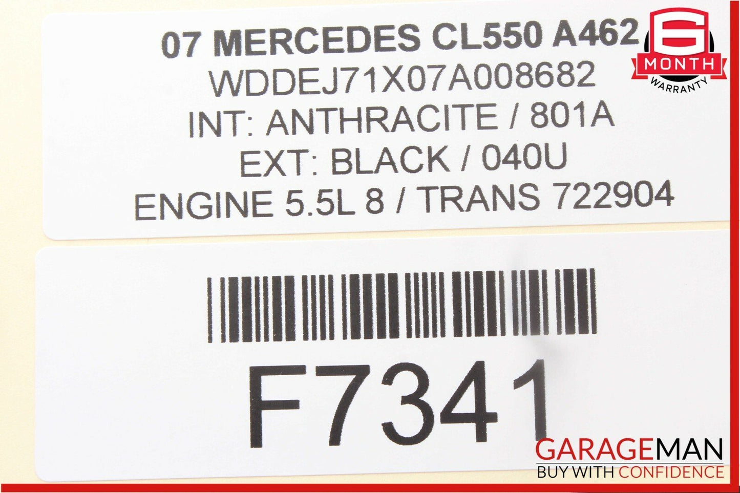 07-13 Mercedes W216 CL550 S600 Trunk Lid Unlock Release Handle 2217500893 OEM