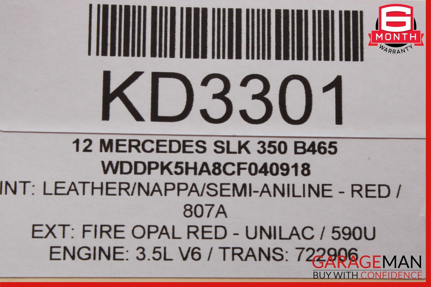 12-16 Mercedes R172 SLK350 SLK250 Steering Column Combination Switch Assembly