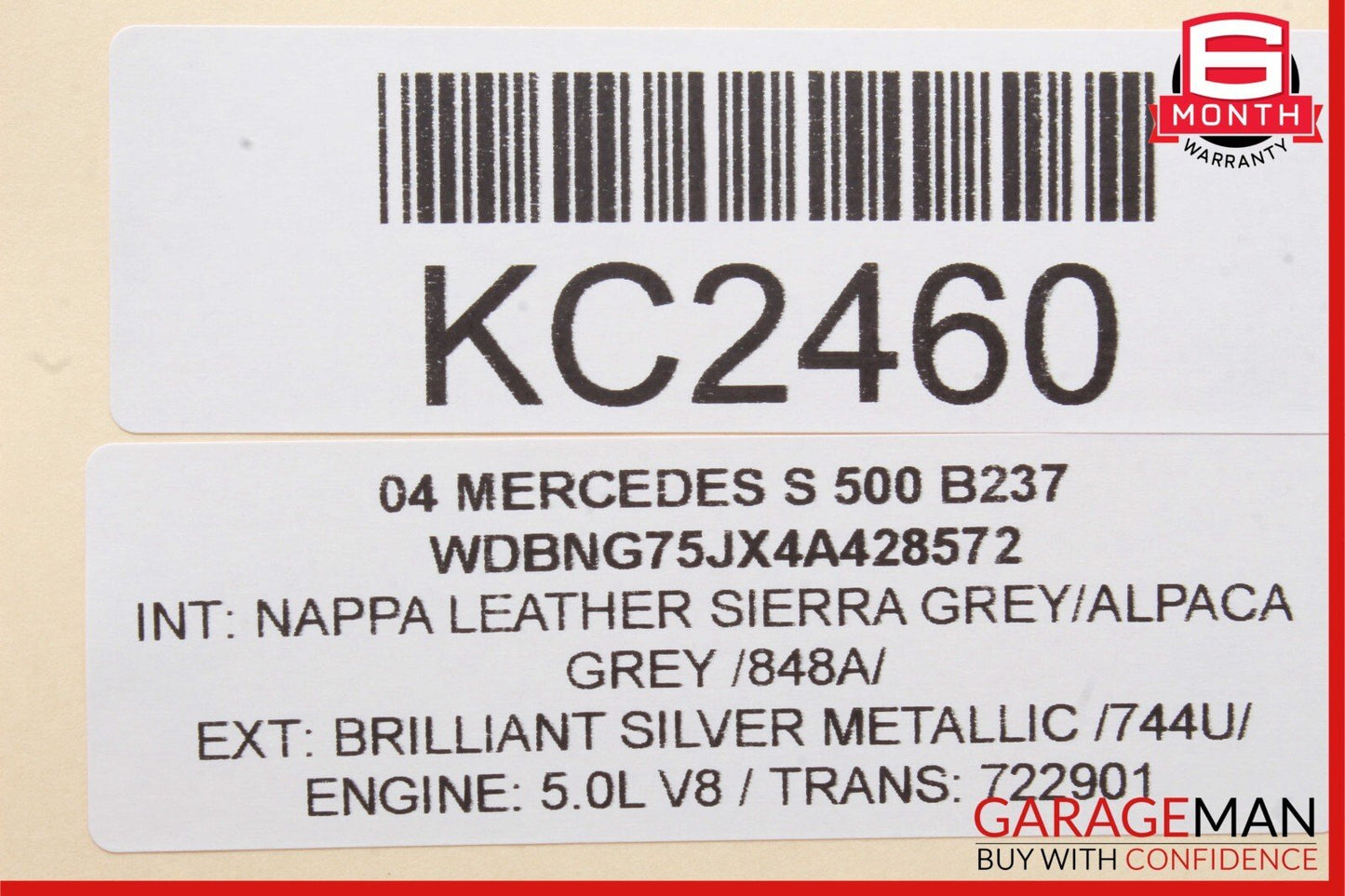 00-06 Mercedes W220 S500 S65 AMG Rear Left / Right Dome Light Mirror Assy Wood