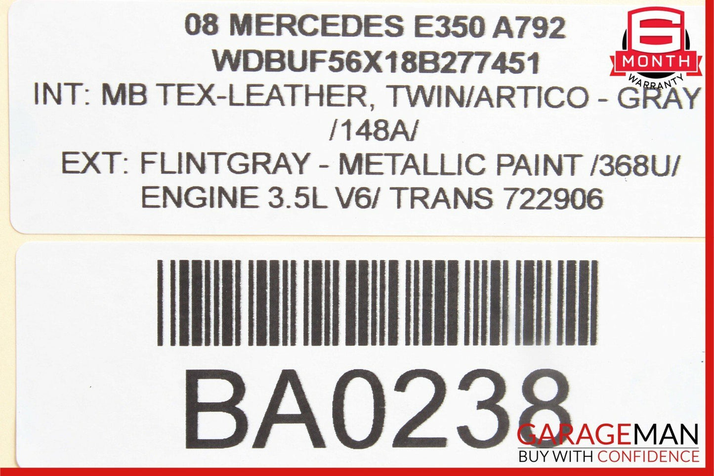 07-09 Mercedes W211 E350 E550 Front Right & Left Shock Absorber Coil Spring Set