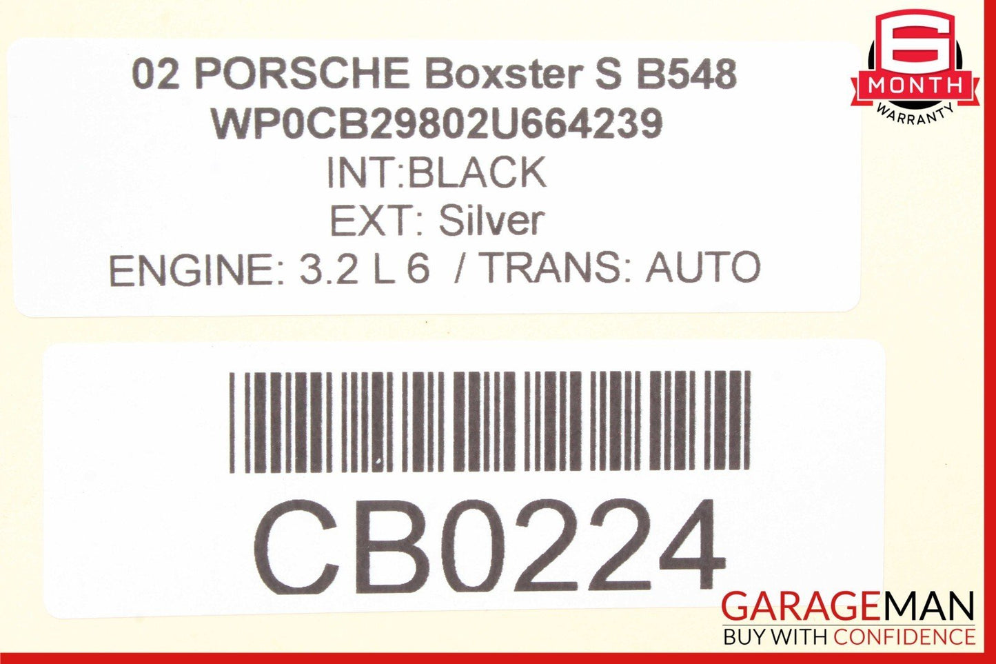 97-05 Porsche Boxster S Carrera 996 Rear Left or Right Lower Control Arm Track