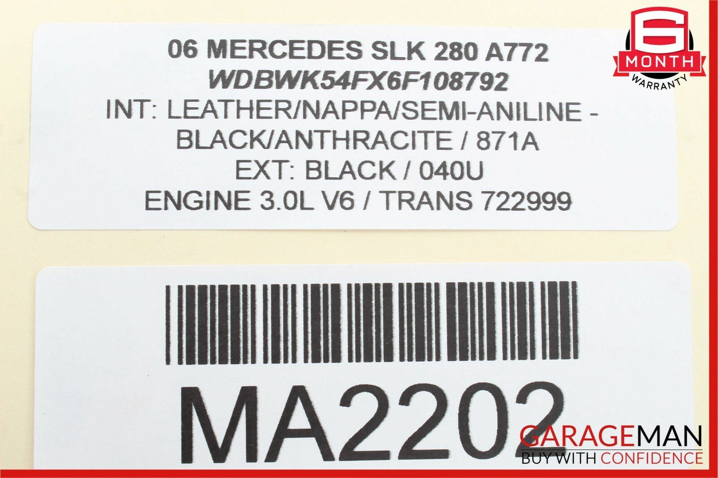05-08 Mercedes R171 SLK280 Dash Hazard Light Seat Heat ESP Lock Switch Control