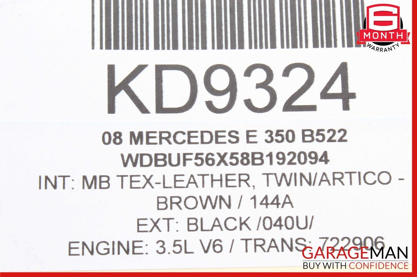 05-12 Mercedes W211 E350 R350 C300 Engine PCV Crankcase Vent Valve Oil Separator