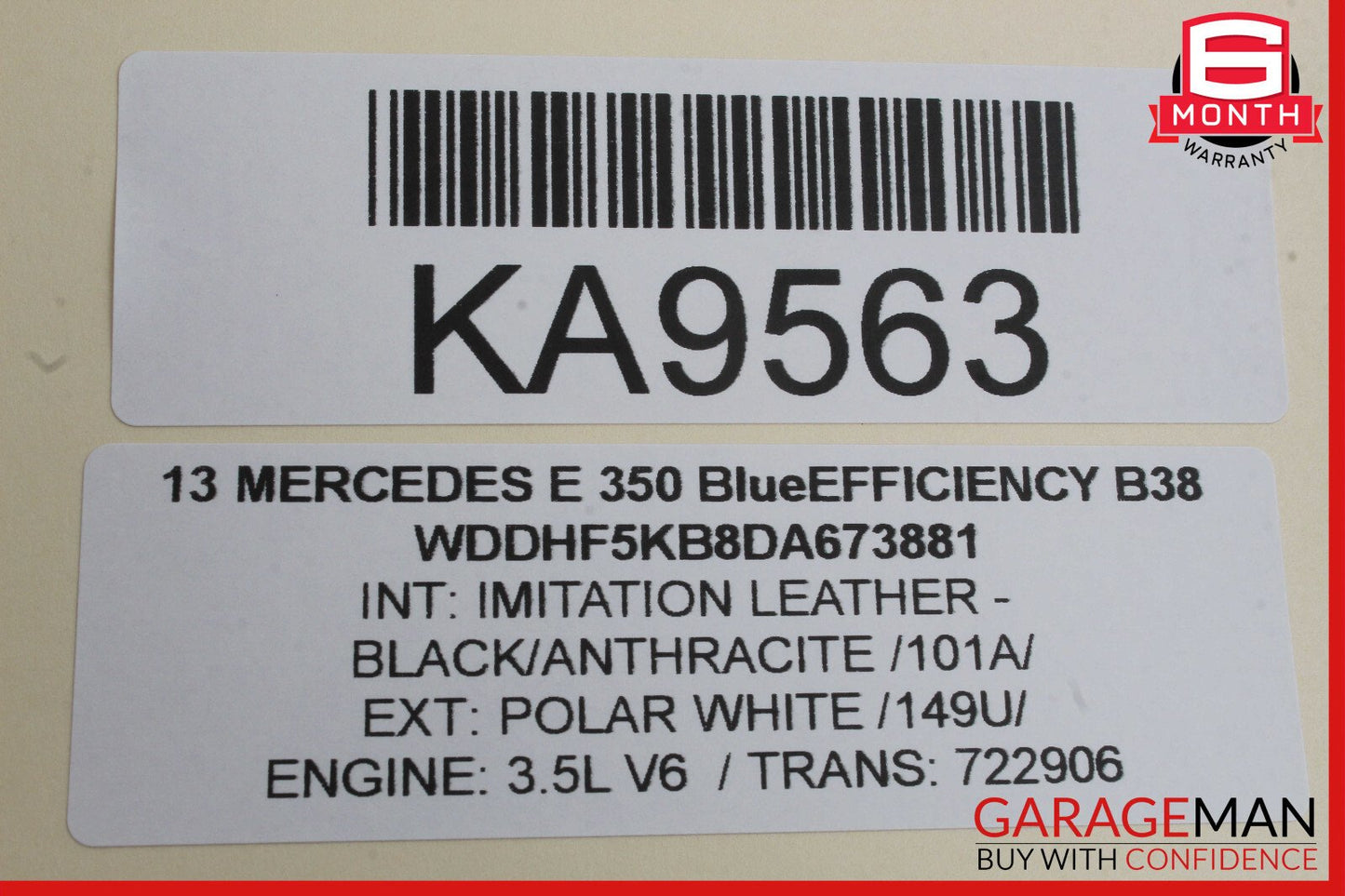 10-18 Mercedes W212 E350 CLS550 E550 Rear Overhead Dome Light OEM