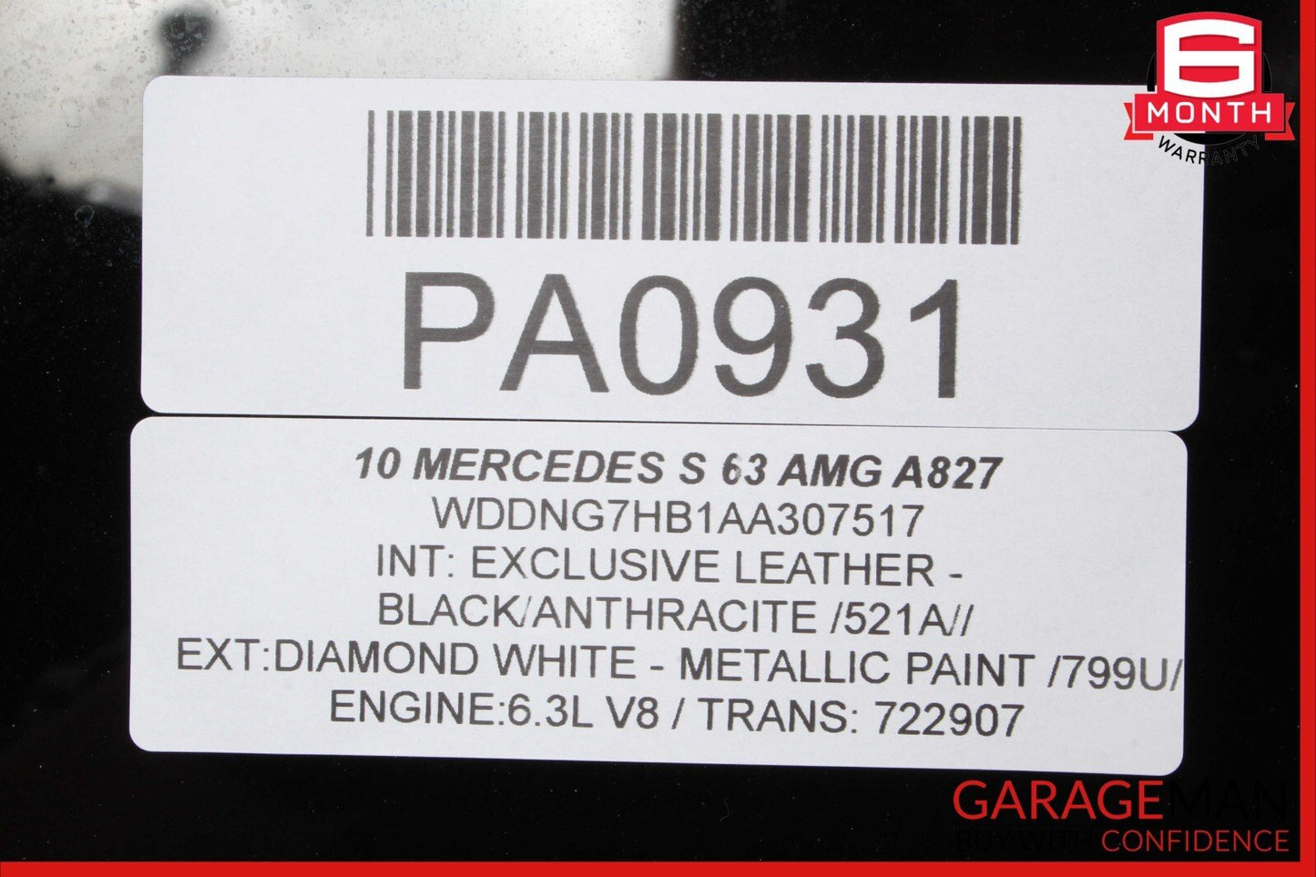 07-13 Mercedes W221 S550 S600 S63 AMG Center Middle Pano Panoramic Roof Glass