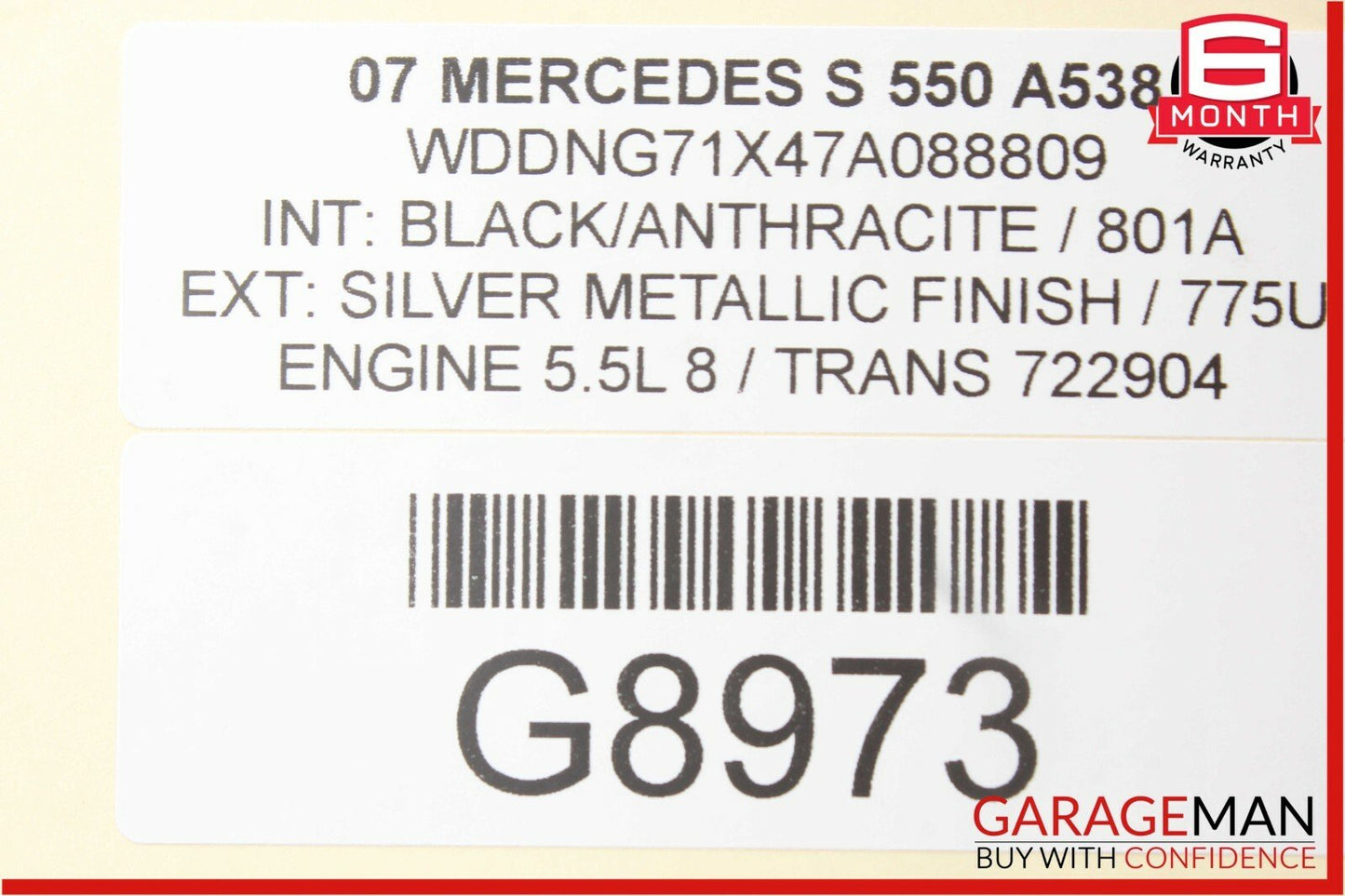 07-14 Mercedes S550 CL600 CL63 AMG Trunk Seat Lumbar Vacuum Pump