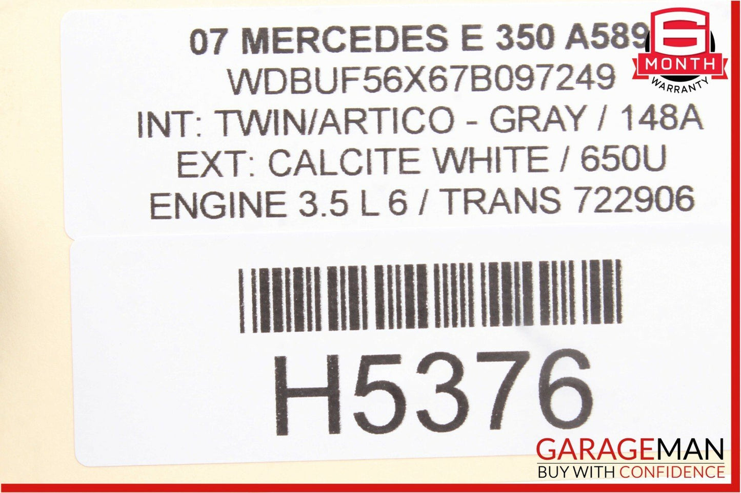 03-09 Mercedes W211 E350 E63 AMG Rear Right Door Window Regulator Motor Unit