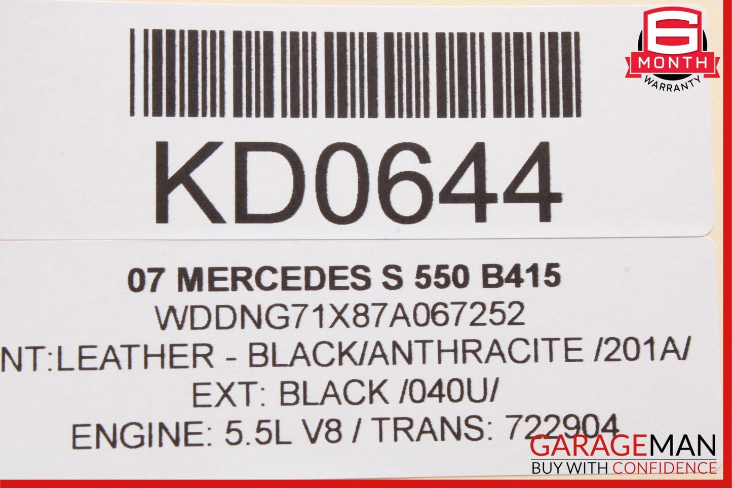 07-13 Mercedes S600 S550 Rear Left / Right Door Window Switch Control Module