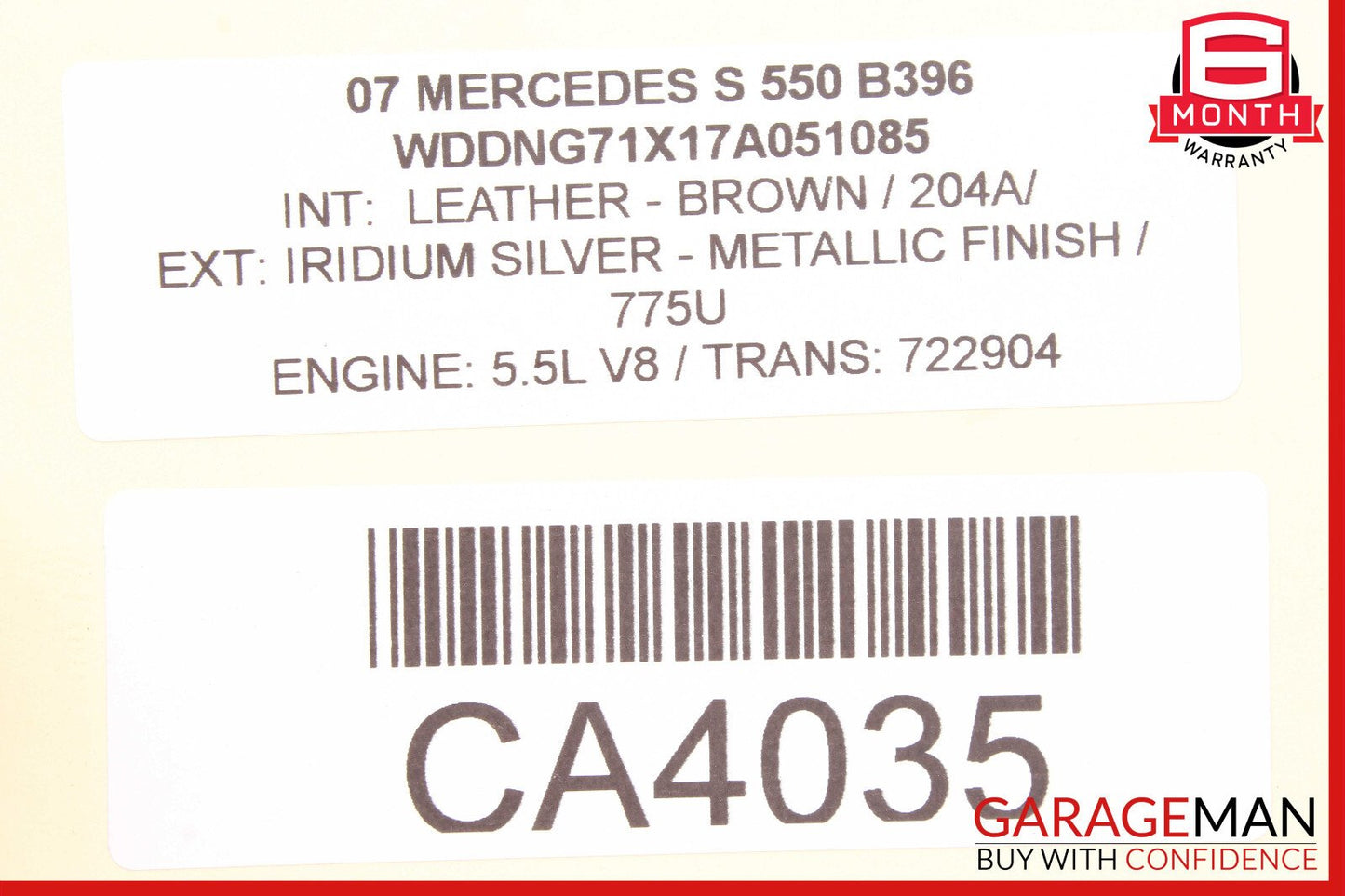 07-13 Mercedes W221 S550 S600 Rear Right Passenger Side Exterior Door Handle OEM