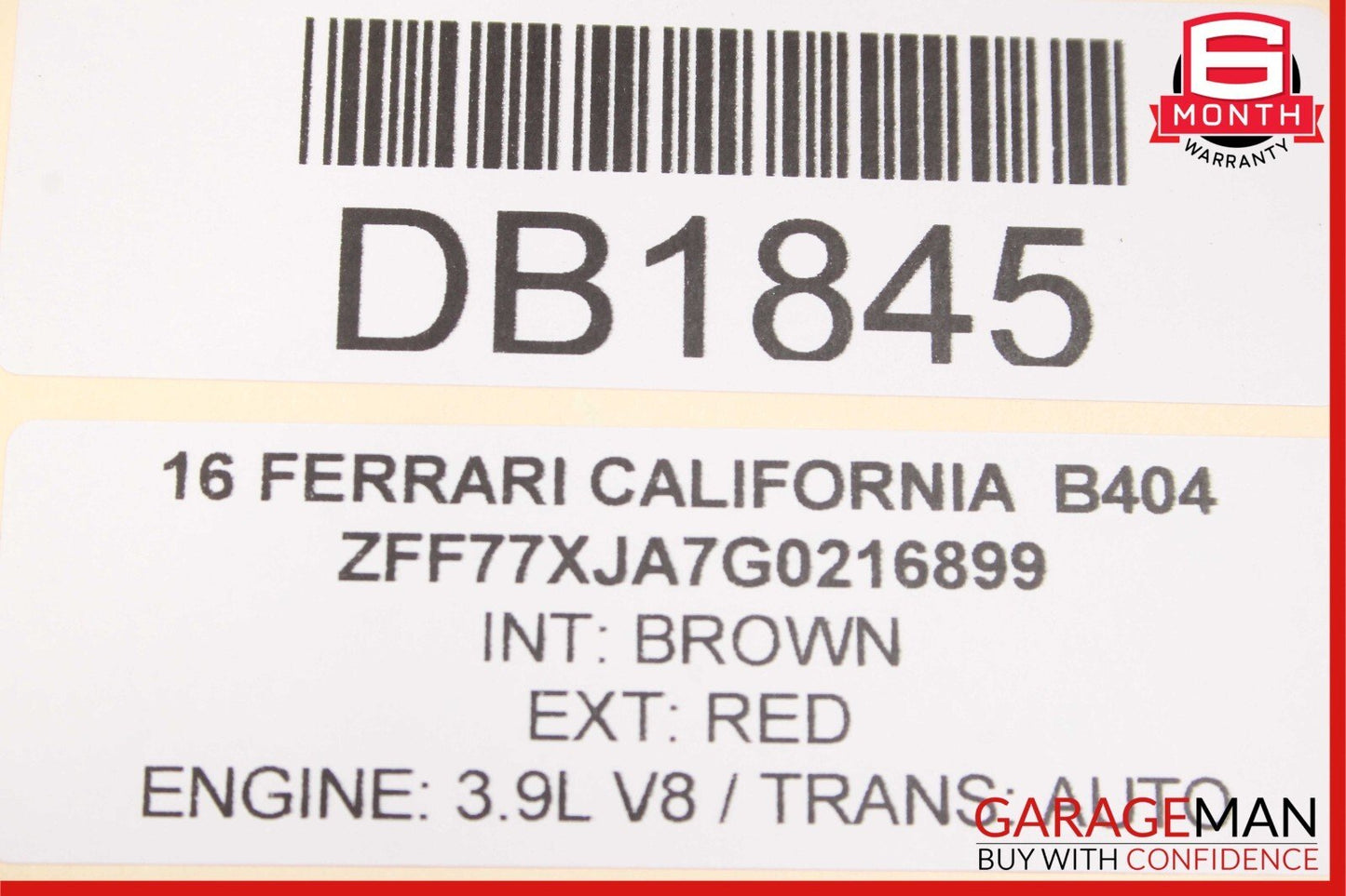 15-18 Ferrari California T Front Right Side Exterior Door Shell Panel Cover Red