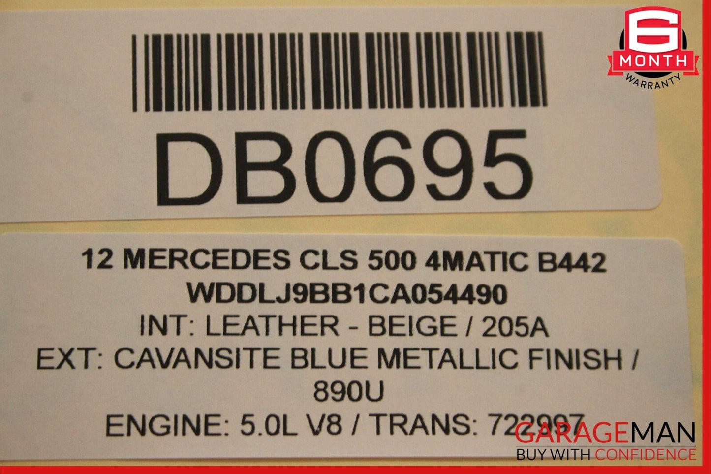 12-18 Mercedes W218 CLS400 CLS550 Rear Left Driver Side Exterior Door Shell OEM