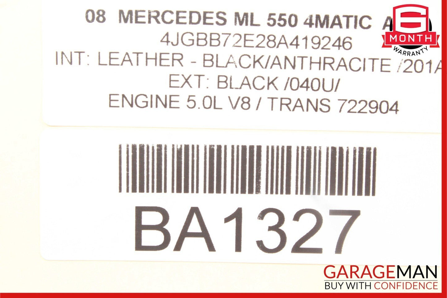 06-13 Mercedes W164 ML550 R350 TPMS Tire Pressure Control 1645403762 OEM