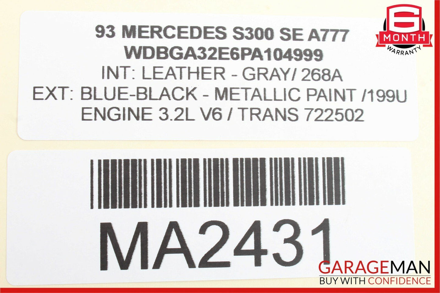 93-99 Mercedes W140 S300 SE Front Left Side Seat Switch Control OEM
