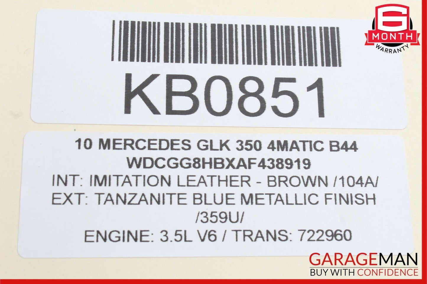 08-15 Mercedes X204 GLK350 4Matic Rear Right Lower Control Thrust Arm OEM
