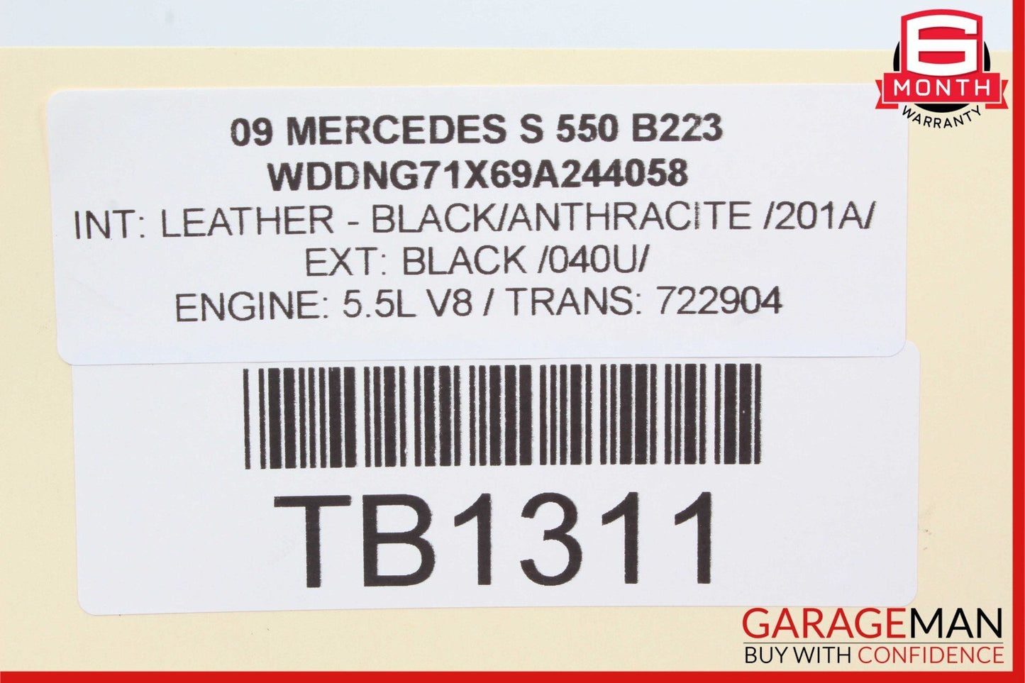 07-14 Mercedes S550 CL550 CL63 Front Left Suspension Lower Control Arm RWD