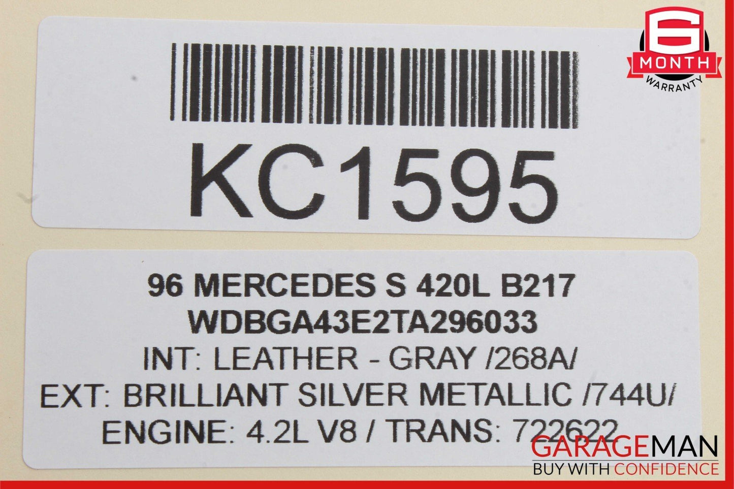 92-99 Mercedes W140 S420 400SE ASR PML Control Unit Module 0175457432 OEM