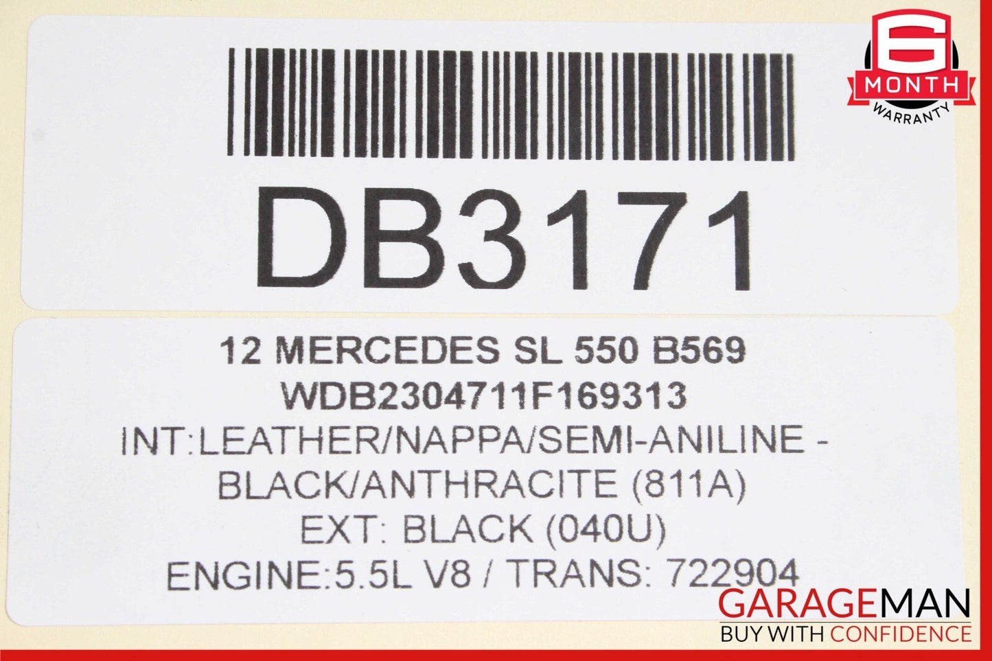 03-12 Mercedes R230 SL550 Right Side Convertible Hard Roof Top Hinge Frame Assy