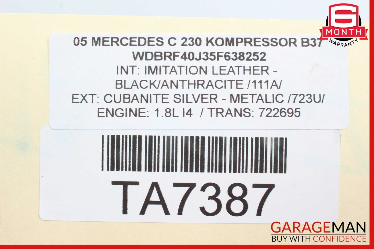 01-07 Mercedes W203 C230 Front Left Driver Side Lower Control Arm 203 10 OEM