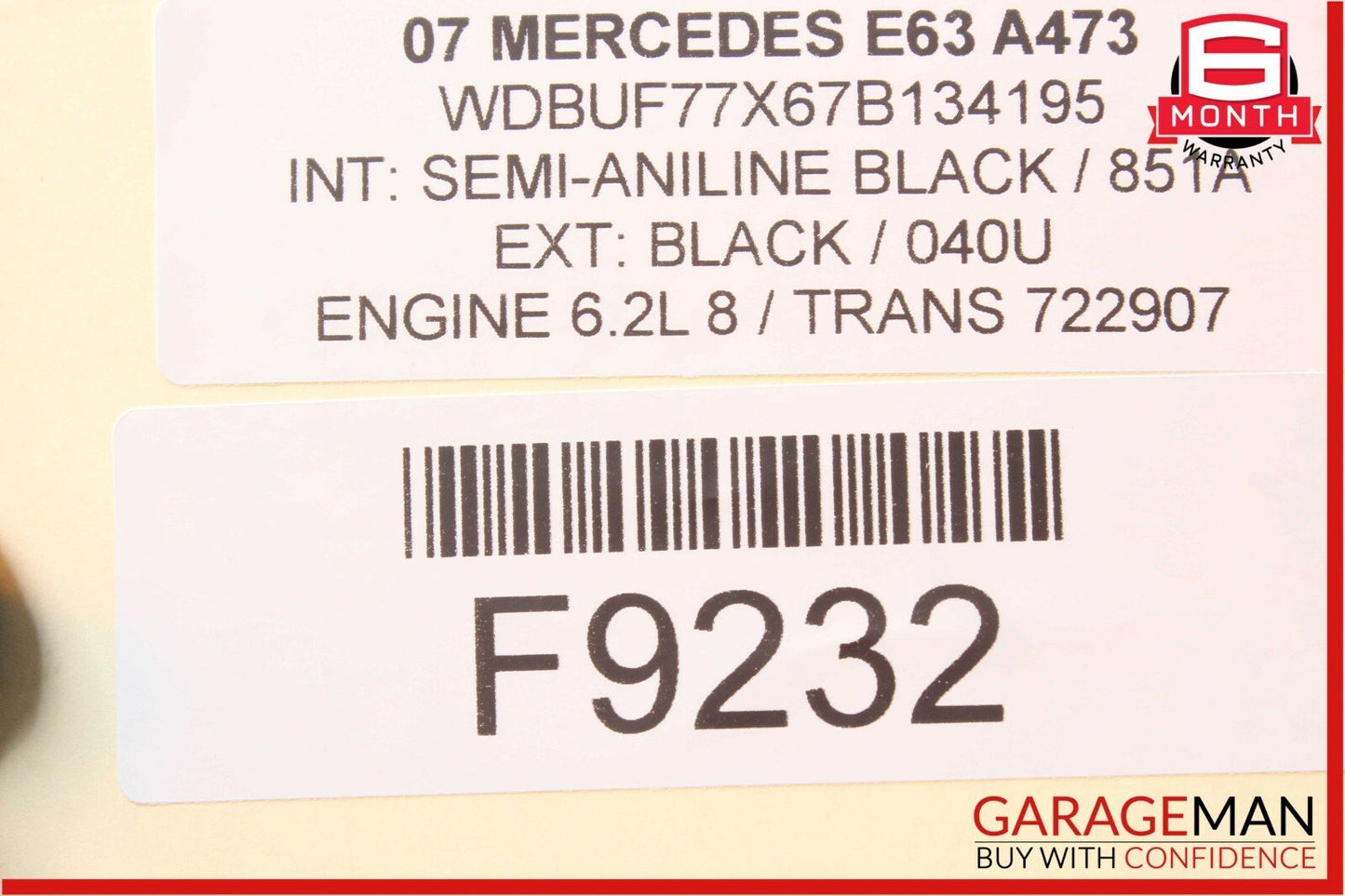 07-12 Mercedes W211 E63 C63 AMG Engine Motor Left EGR Check Valve 1561400960