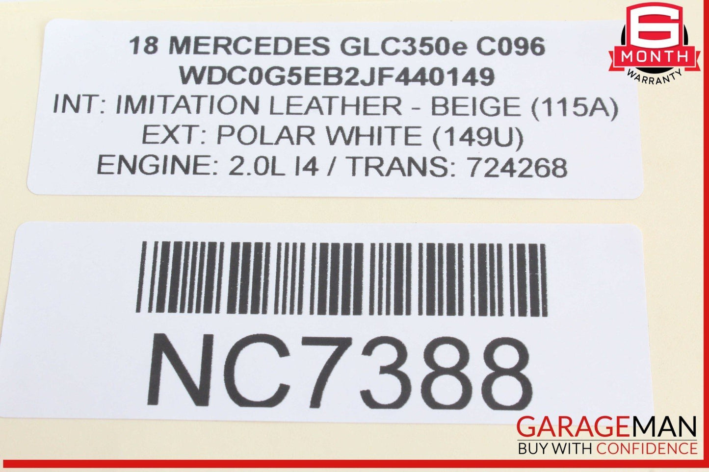 14-20 Mercedes X253 GLC350e C400 GLC300 S550 Front Interior Rear View Mirror OEM
