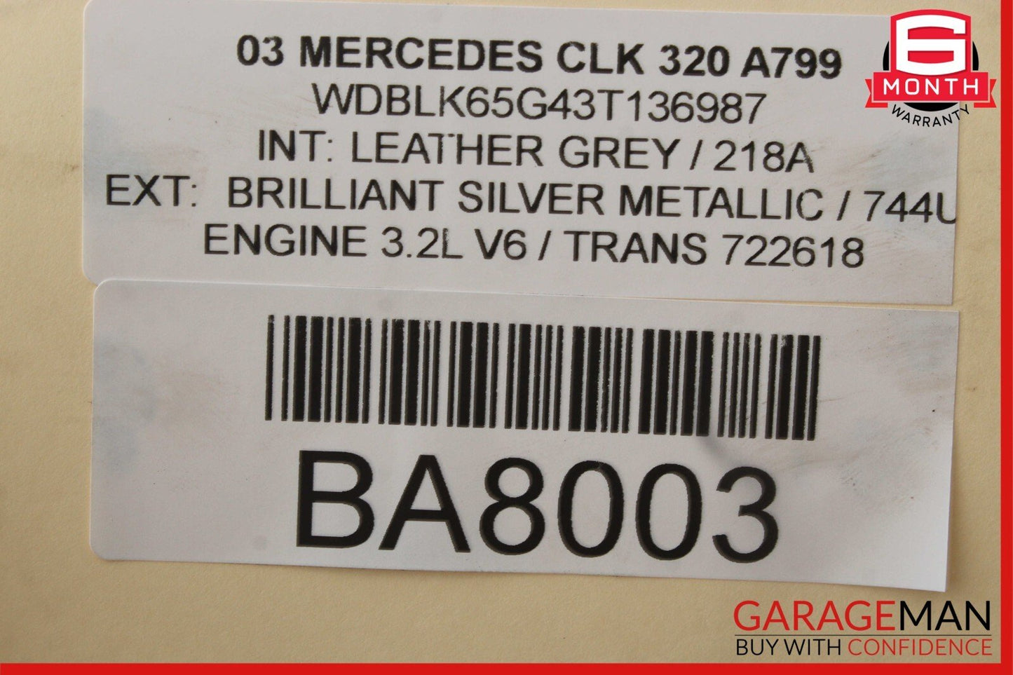 98-03 Mercedes W208 CLK320 Front Right & Left Brake Caliper Calipers OEM