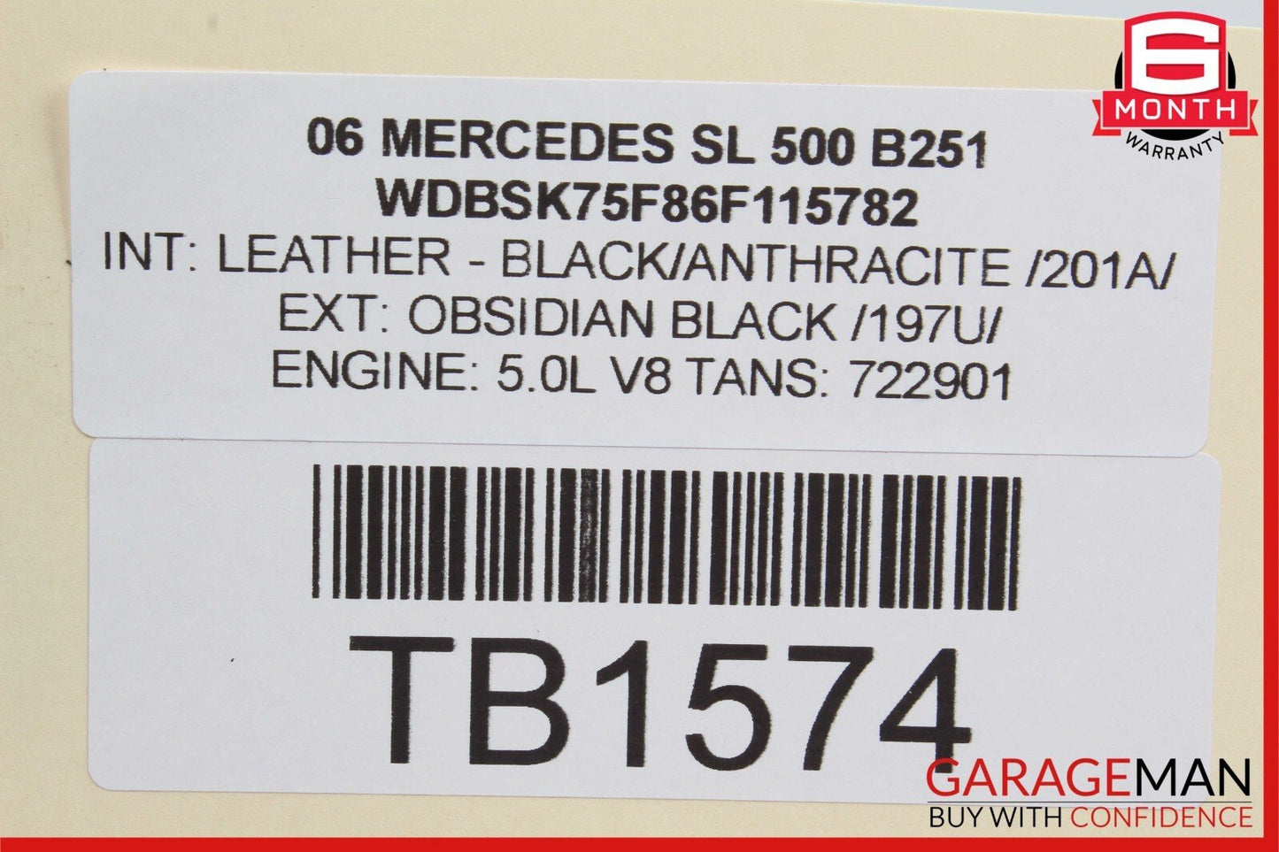 03-12 Mercedes R230 SL500 SL550 Front Right Passenger Side Upper Control Arm OEM
