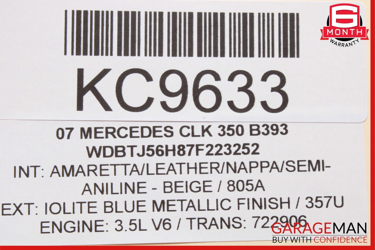 05-09 Mercedes W209 CLK350 CLK63 Heated Seat ESP Hazard Light Switch Controls