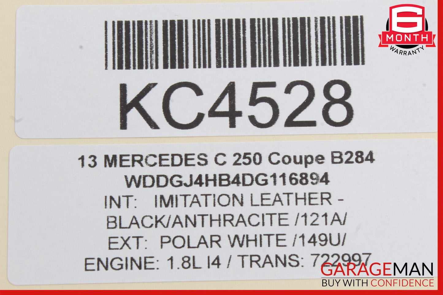 12-14 Mercedes W204 C300 Coupe Front Right Side Seat Belt Retractor OEM