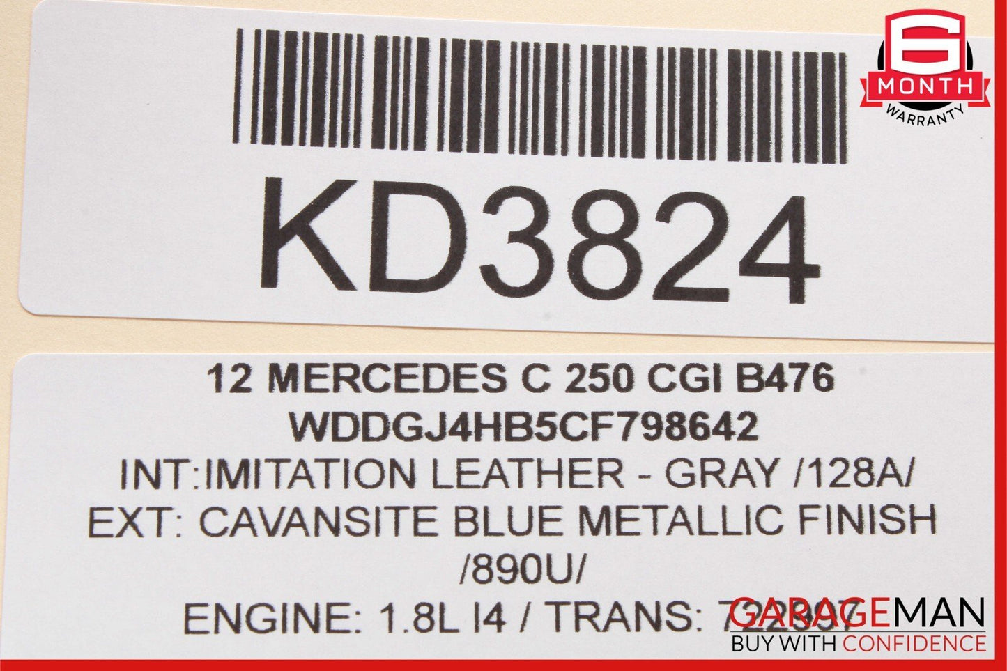 08-15 Mercedes C250 GLK350 Front / Rear Right Side Exterior Door Handle Blue OEM