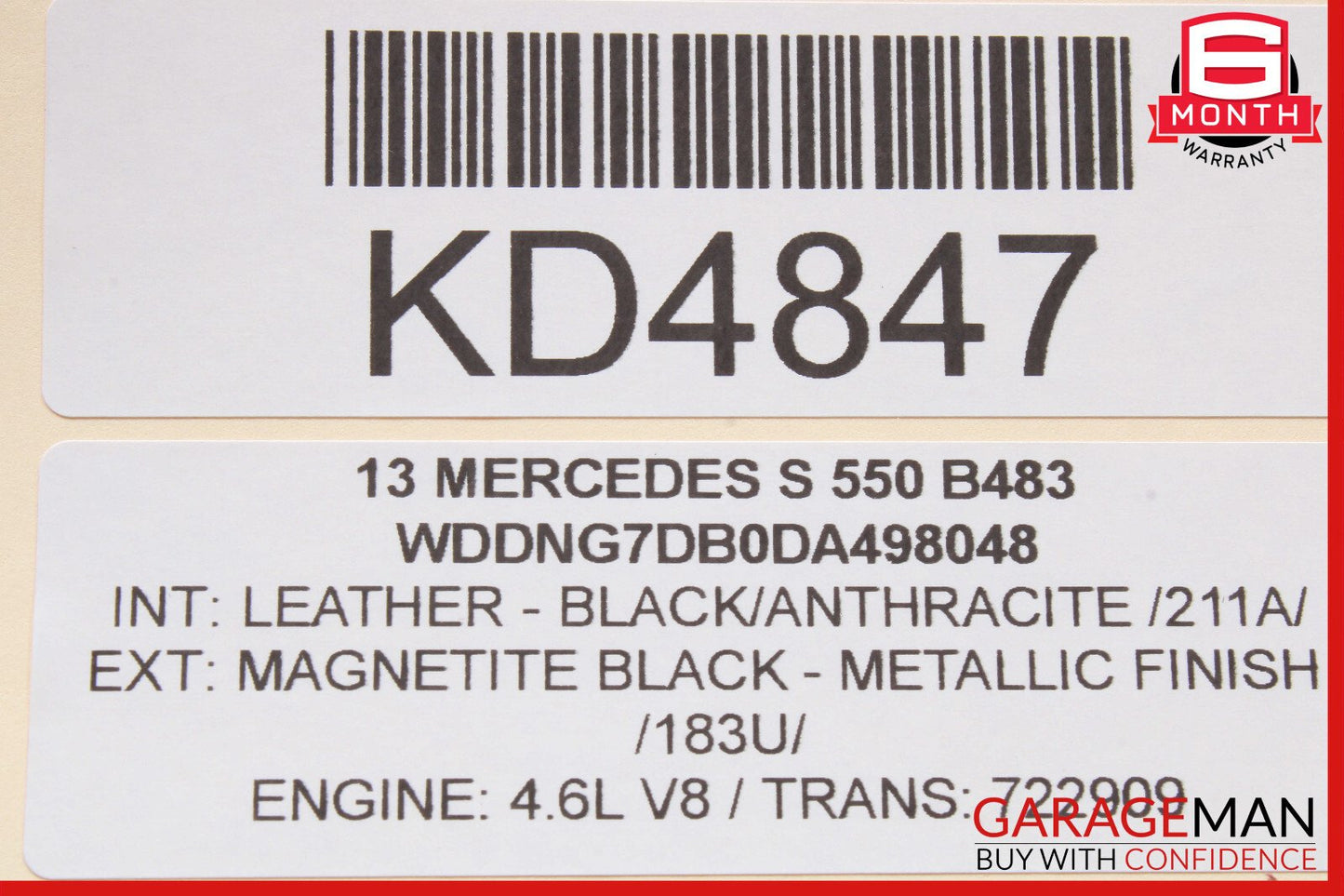 07-13 Mercedes W221 S500 Front Left Upper Control Arm w/ Height Level Sensor OEM