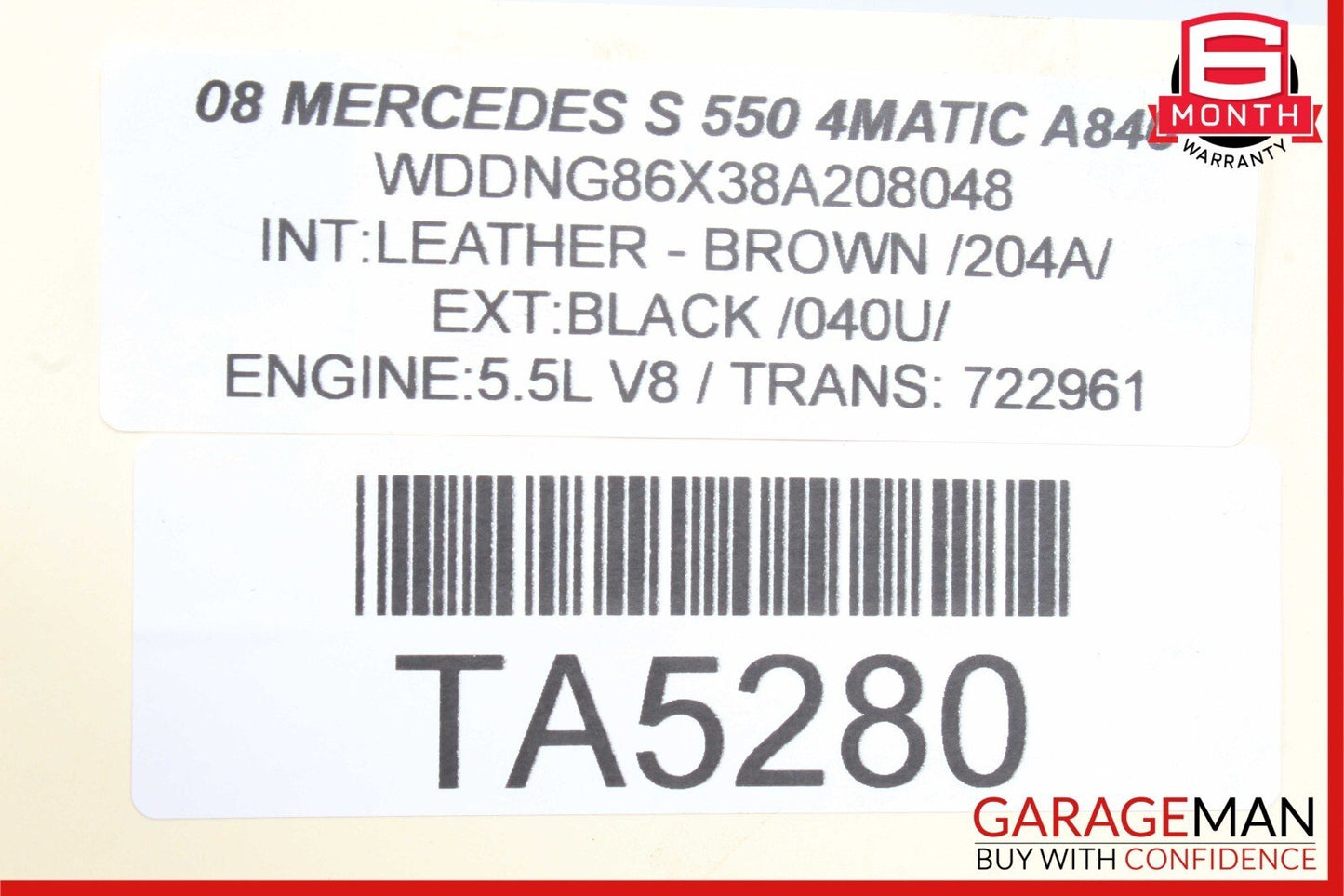 07-13 Mercedes W221 S550 Rear Left / Right Air Airmatic Shock Absorber Strut OEM