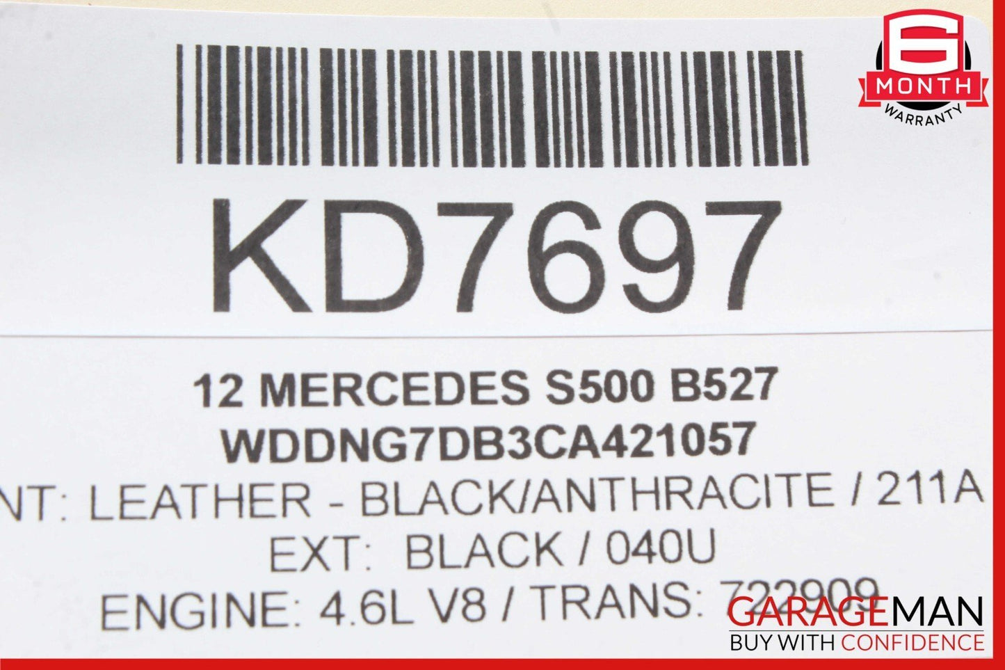07-13 Mercedes W221 S550 S63 AMG Rear Left Side Door Window Regulator Motor