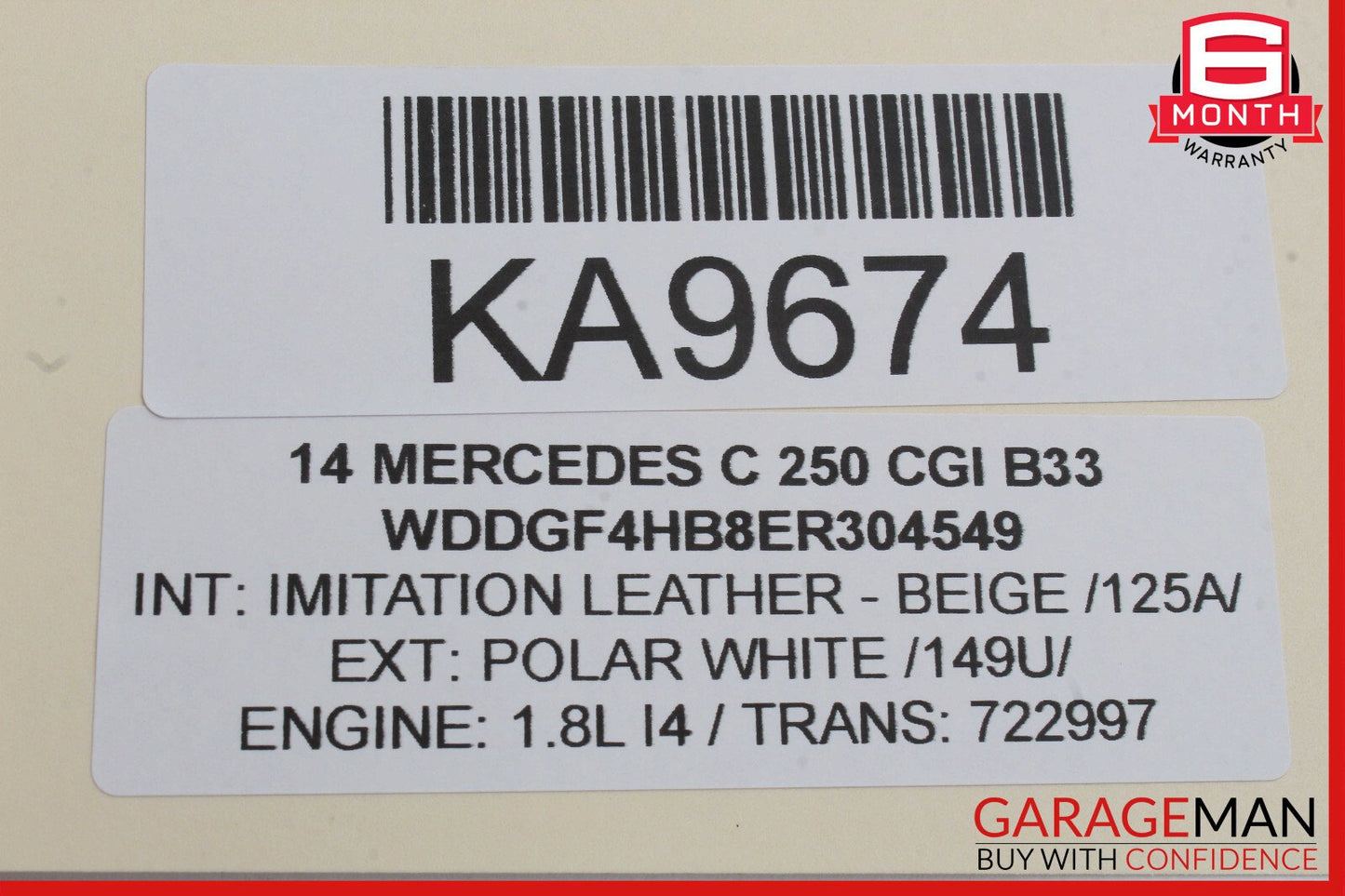 08-15 Mercedes W204 C250 Rear Right Door Audio Speaker 2048206202 OEM