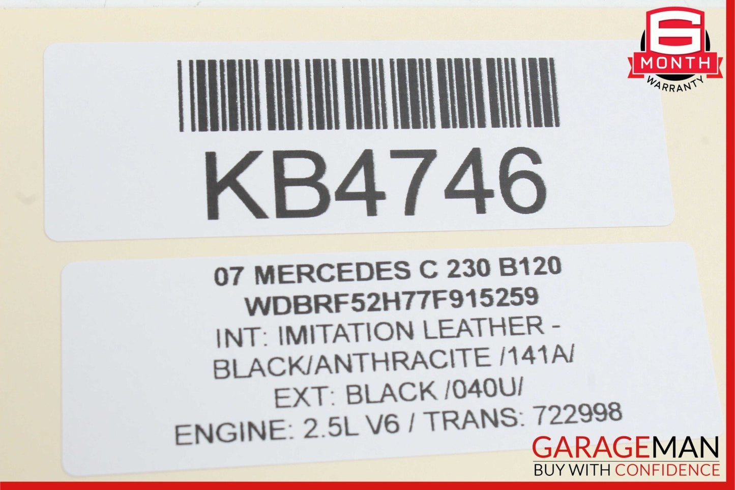 05-07 Mercedes W203 C230 C280 Front Left Side Exterior Door Handle Black OEM