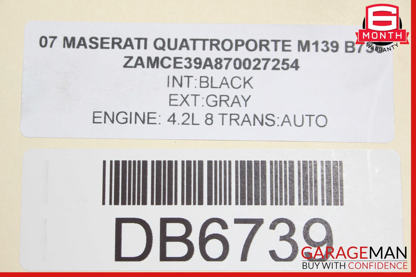03-08 Maserati Quattroporte M139 Front Radiator Core Support OEM