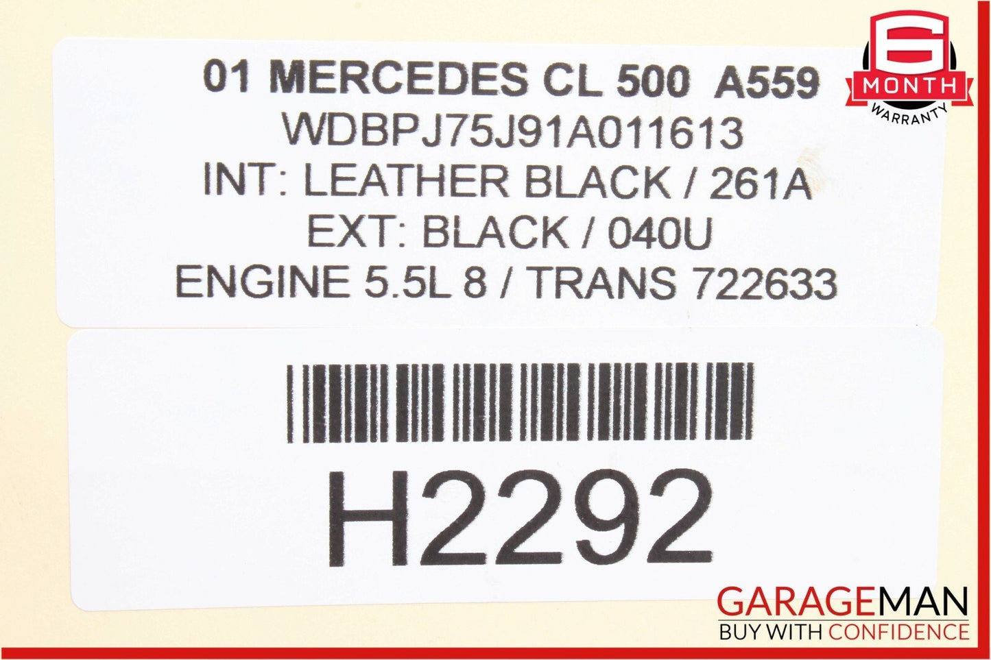 00-06 Mercedes CL500 S430 Front Left / Right Side Transverse Lower Control Arm