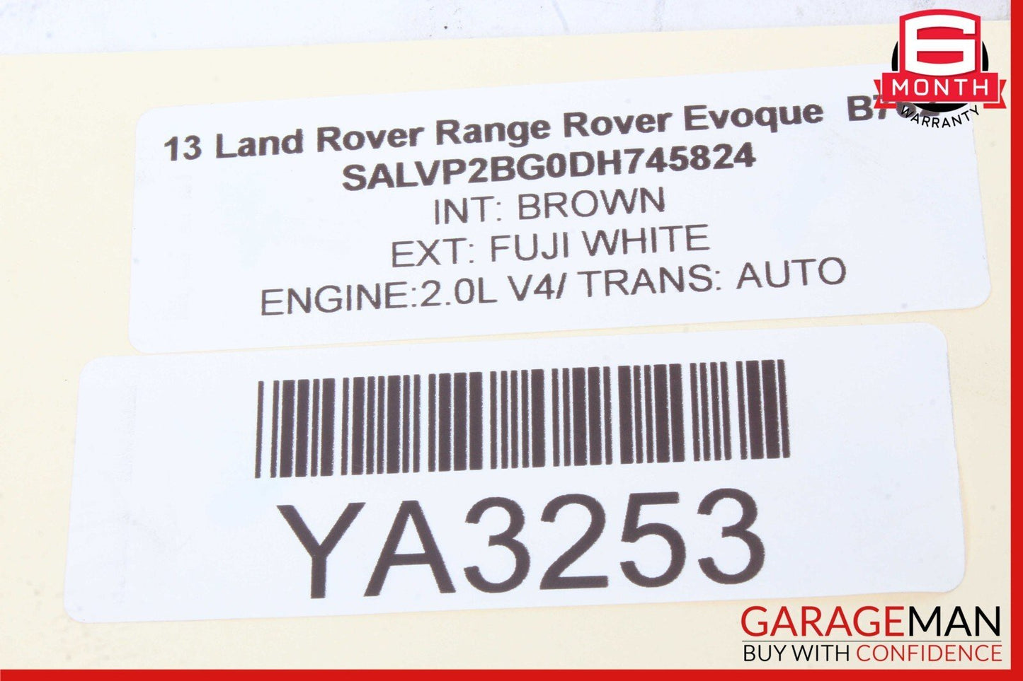 12-19 Range Rover Evoque L538 Rear Left Side Door Window Regulator Motor Assy