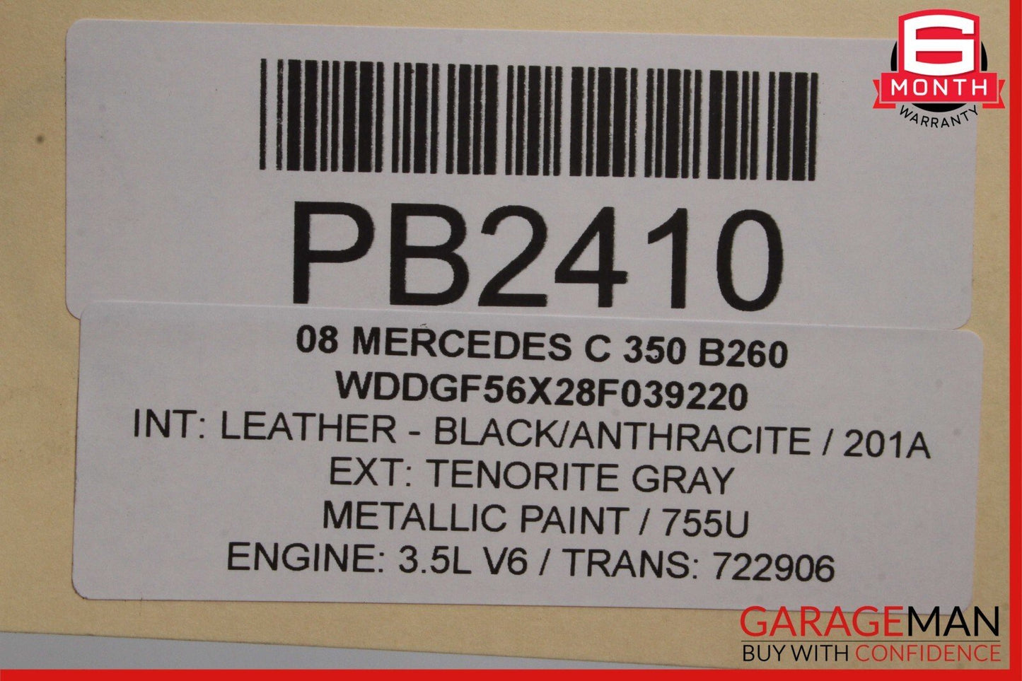 08-17 Mercedes GLK350 C300 E400 A/C Air Conditioning Condenser Shroud Assembly
