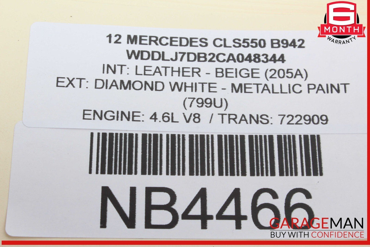 12-18 Mercedes W218 CLS550 4.6L Left Exhaust Pipe Adapter 2781400908 OEM