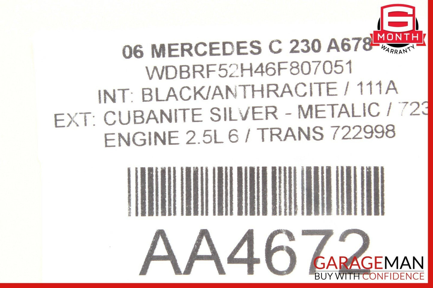 01-07 Mercedes W203 C230 C320 C55 AMG Rear Left Side Door Controller Module Unit