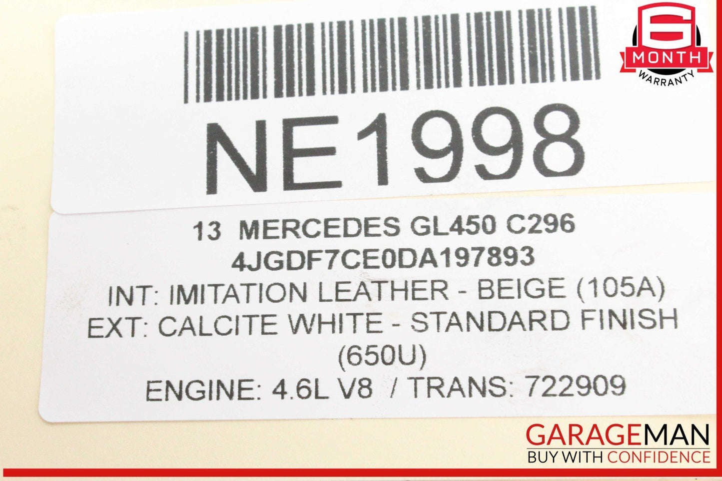 12-19 Mercedes X166 GL450 GL550 GLS550 Engine Lower Oil Pan 2760100528 OEM