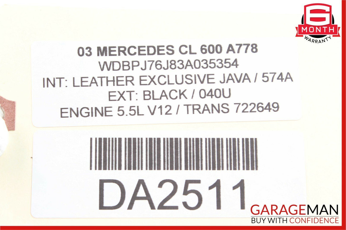03-06 MERCEDES W215 CL600 SL55 AMG LANGUAGE VOICE CONTROL MODULE A74 OEM