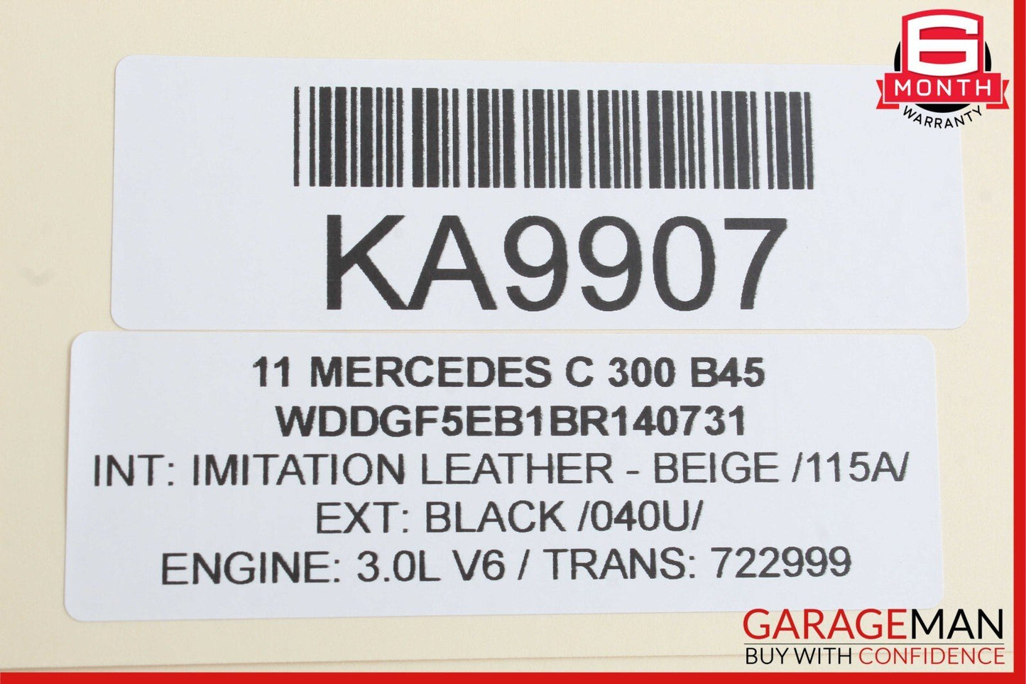 08-14 Mercedes W204 C250 C300 C350 Rear Right Side Door Lock Latch Actuator OEM